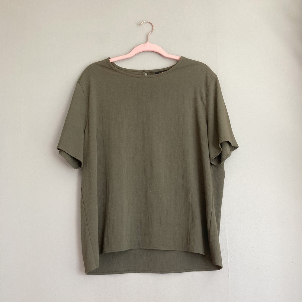 Vintage Tori Garment Olive Green Blouse